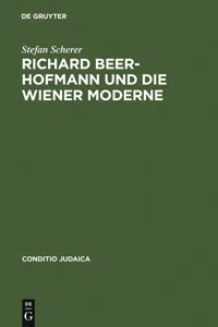 Richard Beer-Hofmann und die Wiener Moderne_cover