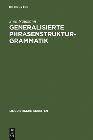 Generalisierte Phrasenstrukturgrammatik