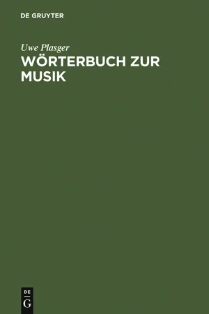 Wörterbuch zur Musik / Dictionnaire de la terminologie musicale