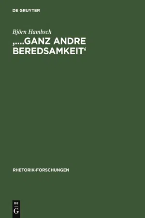 '....ganz andre Beredsamkeit'