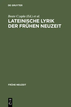 Lateinische Lyrik der Frühen Neuzeit