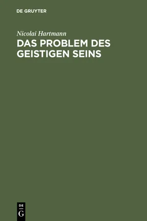 Das Problem des geistigen Seins