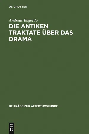 Die antiken Traktate über das Drama