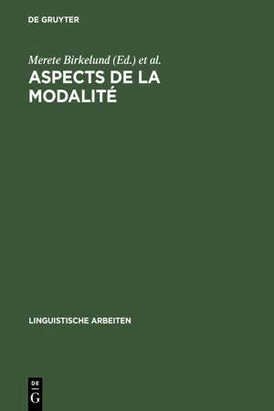 Aspects de la Modalité