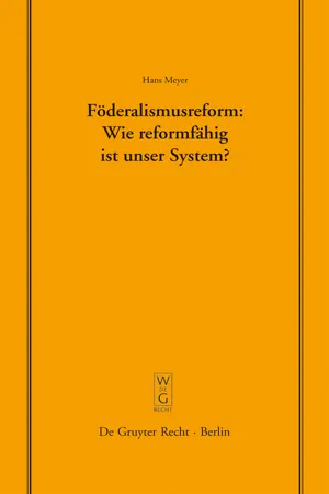 Föderalismusreform: Wie reformfähig ist unser System?