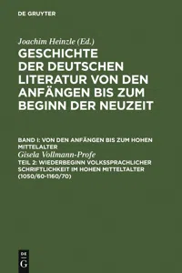 Wiederbeginn volkssprachiger Schriftlichkeit im hohen Mittelalter_cover