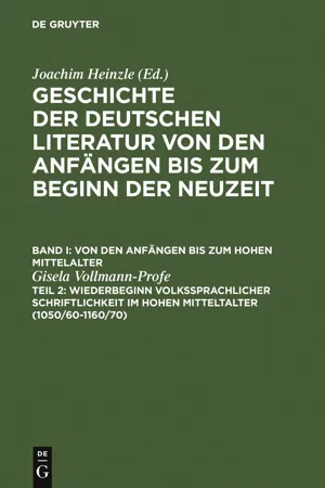 Wiederbeginn volkssprachiger Schriftlichkeit im hohen Mittelalter