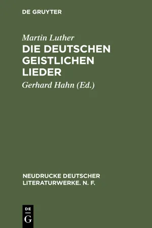 Die deutschen geistlichen Lieder