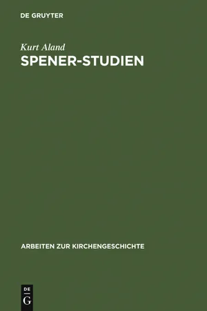 Spener-Studien