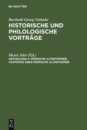 Vorträge über römische Alterthümer