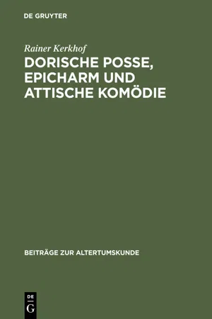 Dorische Posse, Epicharm und Attische Komödie