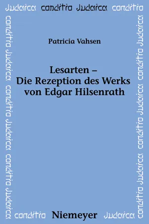 Lesarten – Die Rezeption des Werks von Edgar Hilsenrath