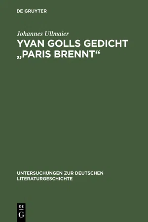 Yvan Golls Gedicht "Paris brennt"