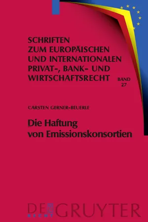 Die Haftung von Emissionskonsortien