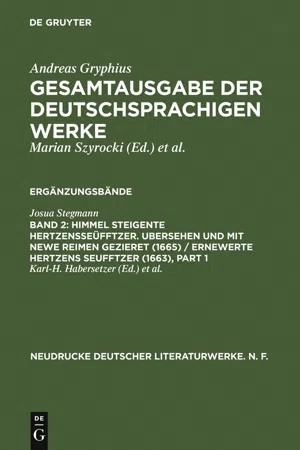 Himmel Steigente HertzensSeüfftzer. Ubersehen und mit newe Reimen gezieret (1665) / Ernewerte Hertzens Seufftzer (1663)