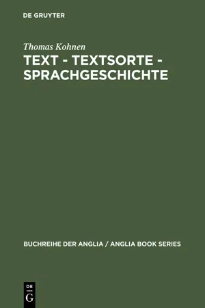 Text – Textsorte – Sprachgeschichte