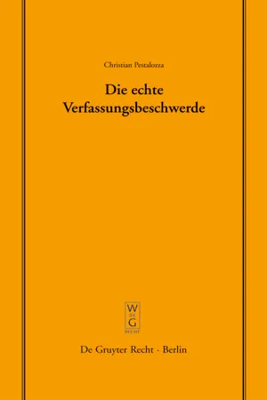 Die echte Verfassungsbeschwerde