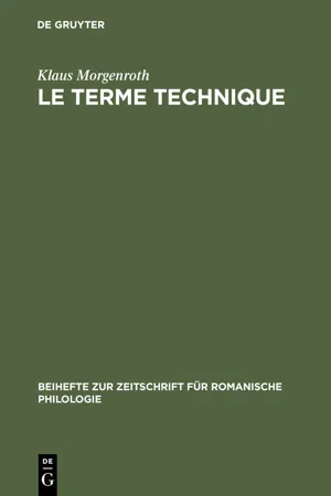 Le terme technique