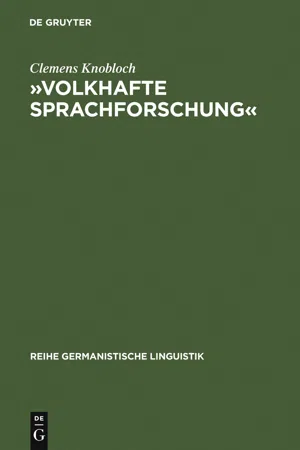 »Volkhafte Sprachforschung«