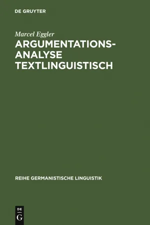 Argumentationsanalyse textlinguistisch