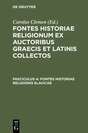 Fontes historiae religionis Slavicae