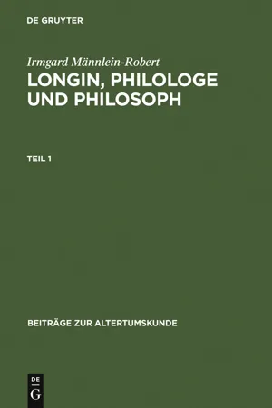 Longin, Philologe und Philosoph