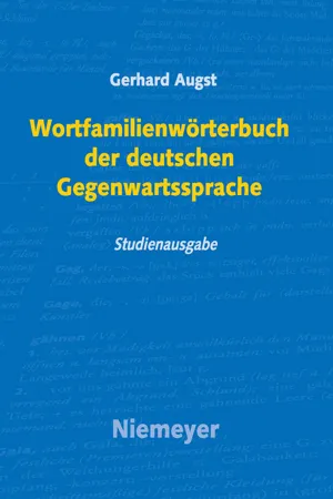 Wortfamilienwörterbuch der deutschen Gegenwartssprache