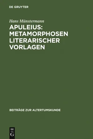 Apuleius: Metamorphosen literarischer Vorlagen