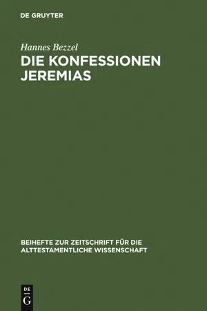 Die Konfessionen Jeremias