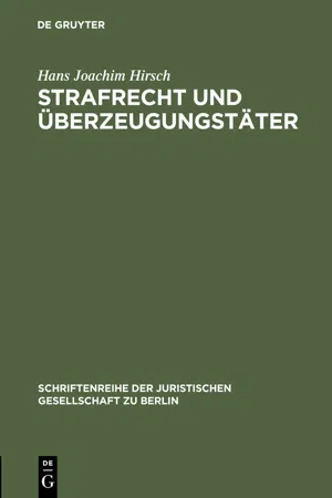 Strafrecht und Überzeugungstäter