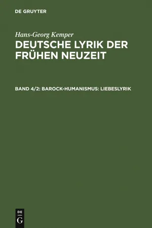 Barock-Humanismus: Liebeslyrik