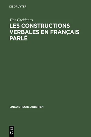 Les constructions verbales en français parlé