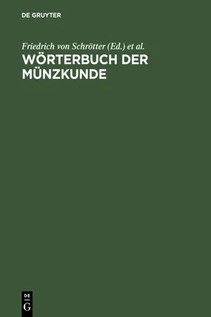 Wörterbuch der Münzkunde