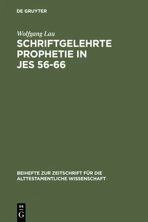 Schriftgelehrte Prophetie in Jes 56-66