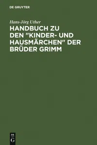 Handbuch zu den "Kinder- und Hausmärchen" der Brüder Grimm_cover