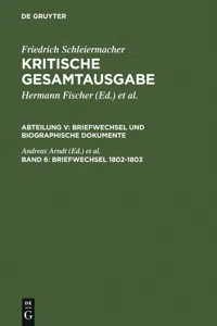 Briefwechsel 1802-1803_cover