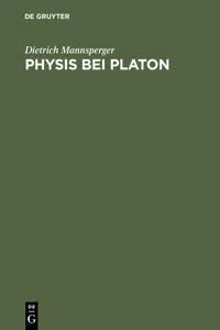 Physis bei Platon_cover