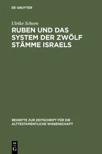 Ruben und das System der zwölf Stämme Israels_cover