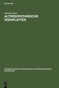 Altmesopotamische Weihplatten_cover