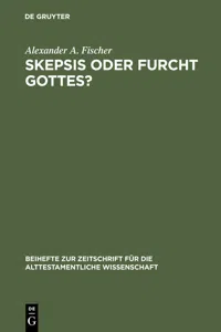 Skepsis oder Furcht Gottes?_cover