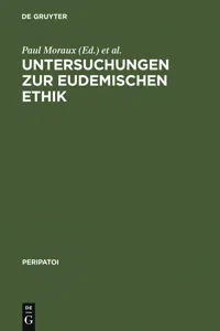 Untersuchungen zur Eudemischen Ethik_cover