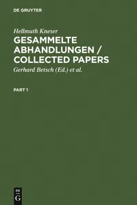 Gesammelte Abhandlungen / Collected Papers_cover