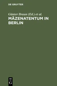 Mäzenatentum in Berlin_cover