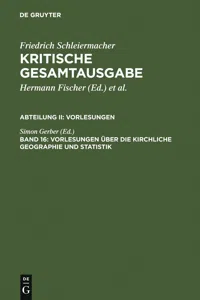 Vorlesungen über die kirchliche Geographie und Statistik_cover