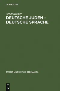 Deutsche Juden - deutsche Sprache_cover