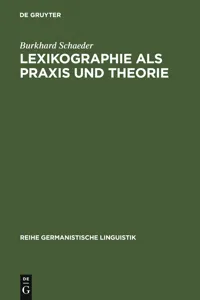 Lexikographie als Praxis und Theorie_cover