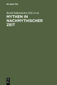 Mythen in nachmythischer Zeit_cover