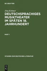 Deutschsprachiges Musiktheater im späten 18. Jahrhundert_cover