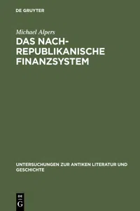 Das nachrepublikanische Finanzsystem_cover