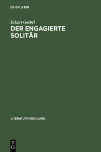 Der engagierte Solitär_cover